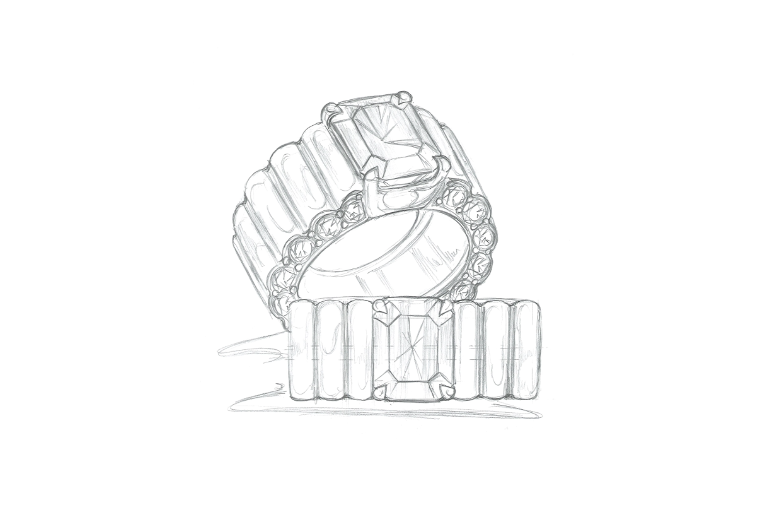 3.14ct Nicht erhitzer zweifarbiger australischer Saphir Ring mit D Flawless Diamanten, eingefasst in 18 Karat Gelbgold