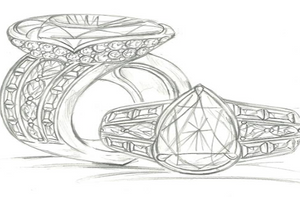 3.02ct D Flawless Golkonda Diamant Ring mit D Flawless Diamanten, eingefasst in 18 Karat Gelbgold