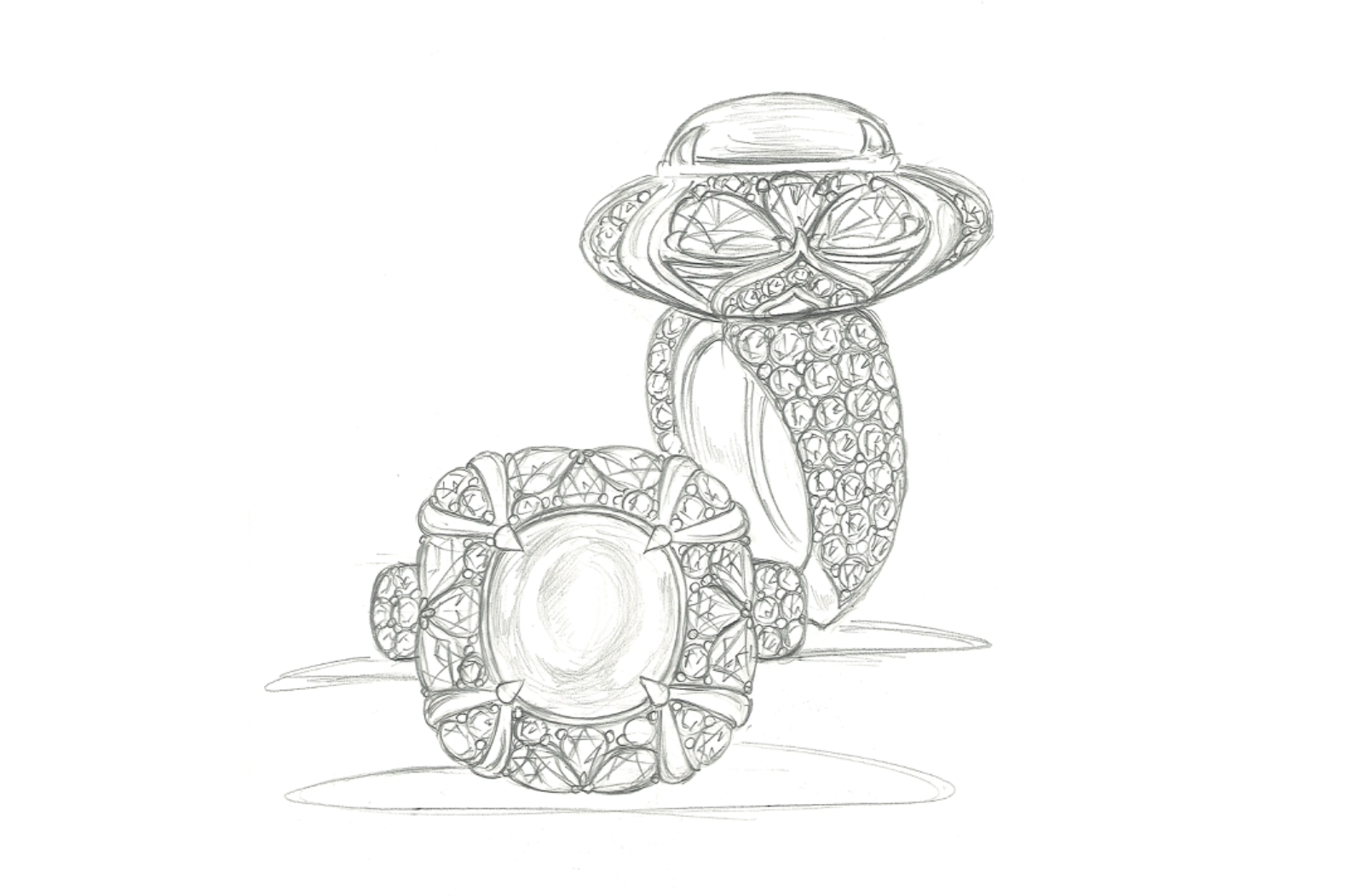 7.25ct Pinker Katzenauge Tansanit Ring mit D Flawless Diamanten, eingefasst in 18 Karat Gelbgold