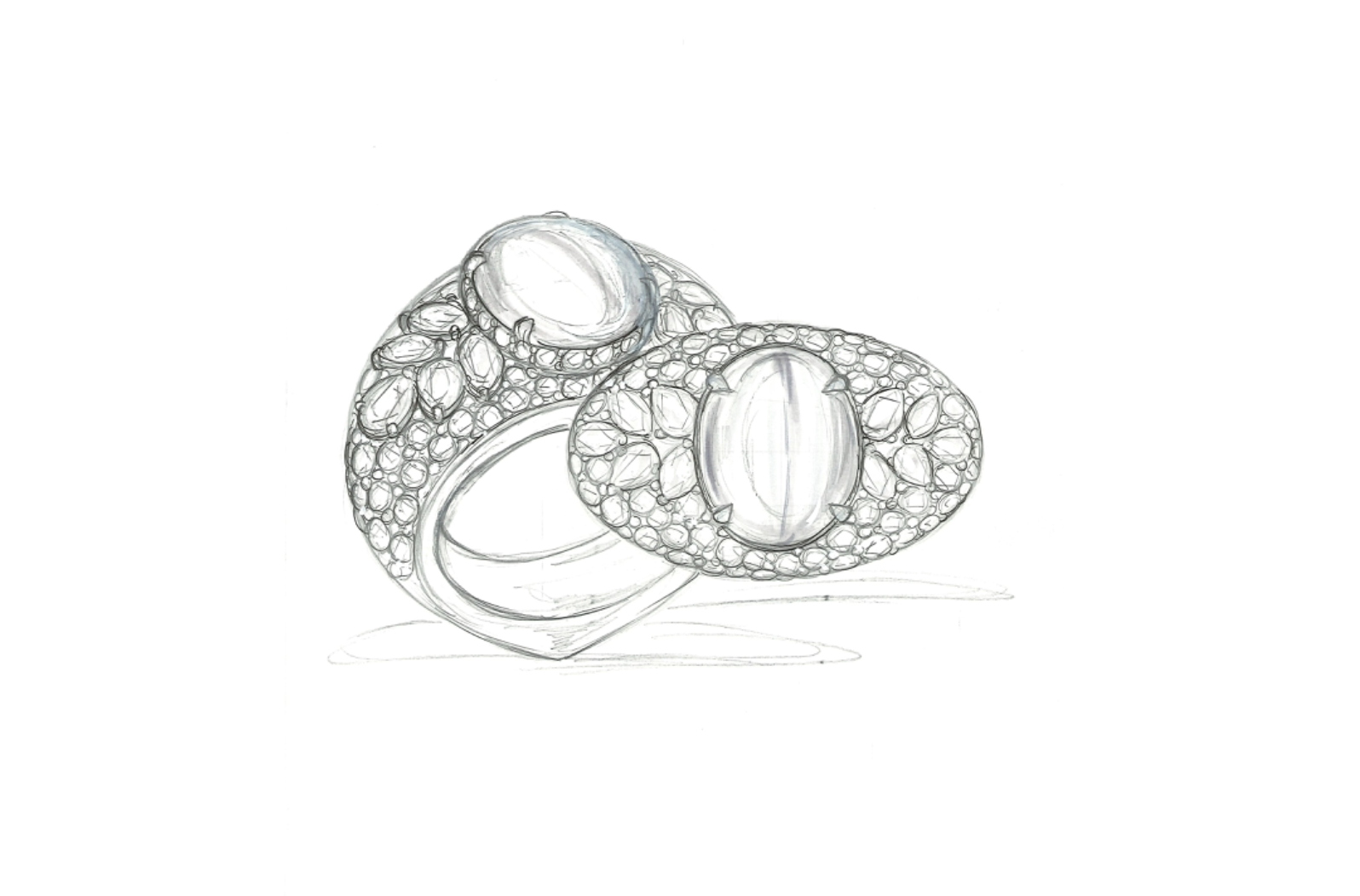 11.87ct Magenta Katzenauge Granat Ring mit D Flawless Diamanten, eingefasst in 18 Karat Gelbgold