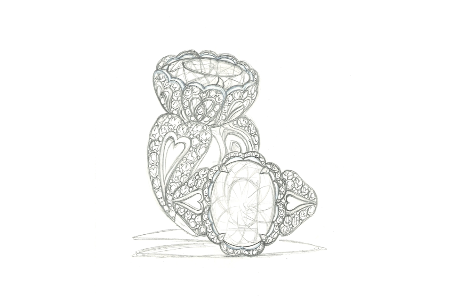 13.58ct Andalusit Ring mit D Flawless Diamanten, eingefasst in 18 Karat Gelbgold