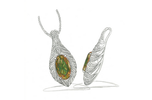 63.58ct Zultanit Halskette mit D Flawless Diamanten, eingefasst in 18 Karat Gelbgold