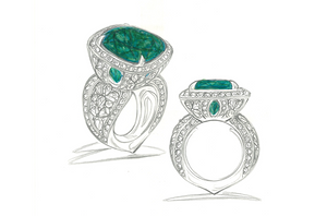 15.75ct Intensiv grüner kolumbianischer Muzo Smaragd Ring mit D Flawless Diamanten, eingefasst in 18 Karat Weissgold