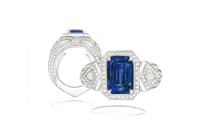 13.12ct Nicht erhitzter lupenreiner Tansanit Ring mit D Flawless Diamanten, eingefasst in 18 Karat Gelbgold