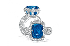 10.02ct Nicht erhitzter Royal elektirschblauer Ceylon Saphir Ring mit D Flawless Diamanten, eingefasst in 18 Karat Weissgold