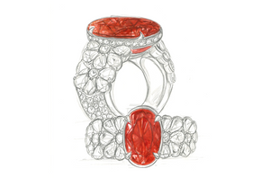 3.08ct Antiker Museums Burma Spinell Ring mit D Flawless Diamanten, eingefasst in 18 Karat Weissgold