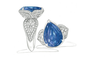 8.91ct Nicht erhitzter lupenreiner Tansanit Ring mit D Flawless Diamanten, eingefasst in 18 Karat Gelbgold