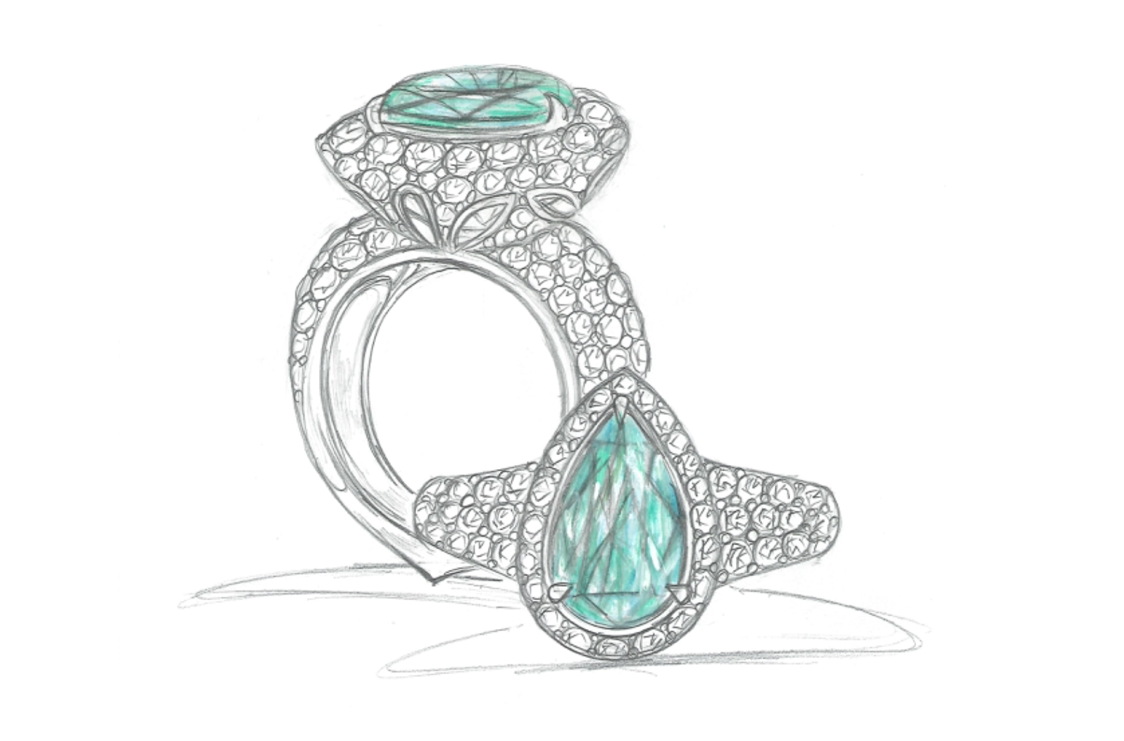 3.43ct Ölfreier nigerianischer Smaragd Ring mit D Flawless Diamanten, eingefasst in 18 Karat Gelbgold