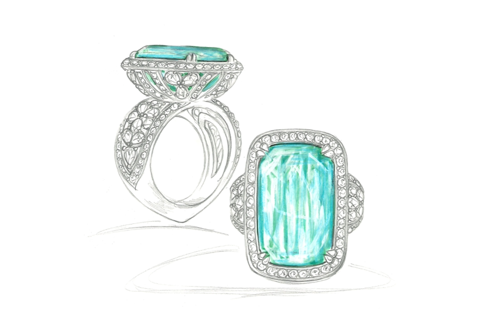 9.75ct Ölfreier nigerianischer Smaragd Ring mit D Flawless Diamanten, eingefasst in 18 Karat Weissgold