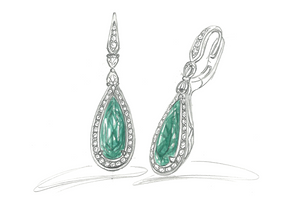 4.03ct Ölfreier nigerianischer Smaragd Ohrringe mit D Flawless Diamanten, eingefasst in 18 Karat Weissgold