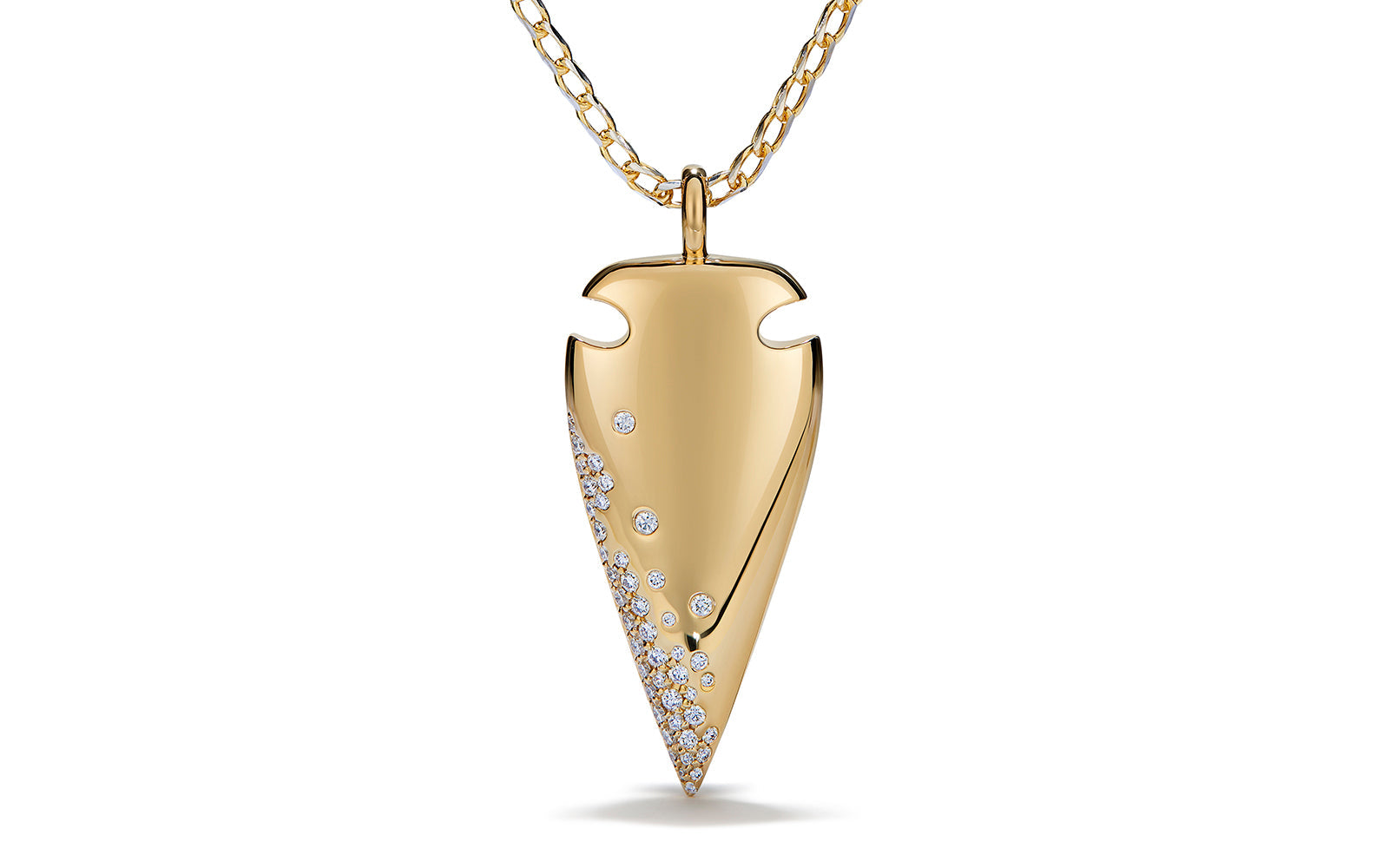 0.24ct D Flawless Diamanten Halskette eingefasst in 18 Karat Gelbgold