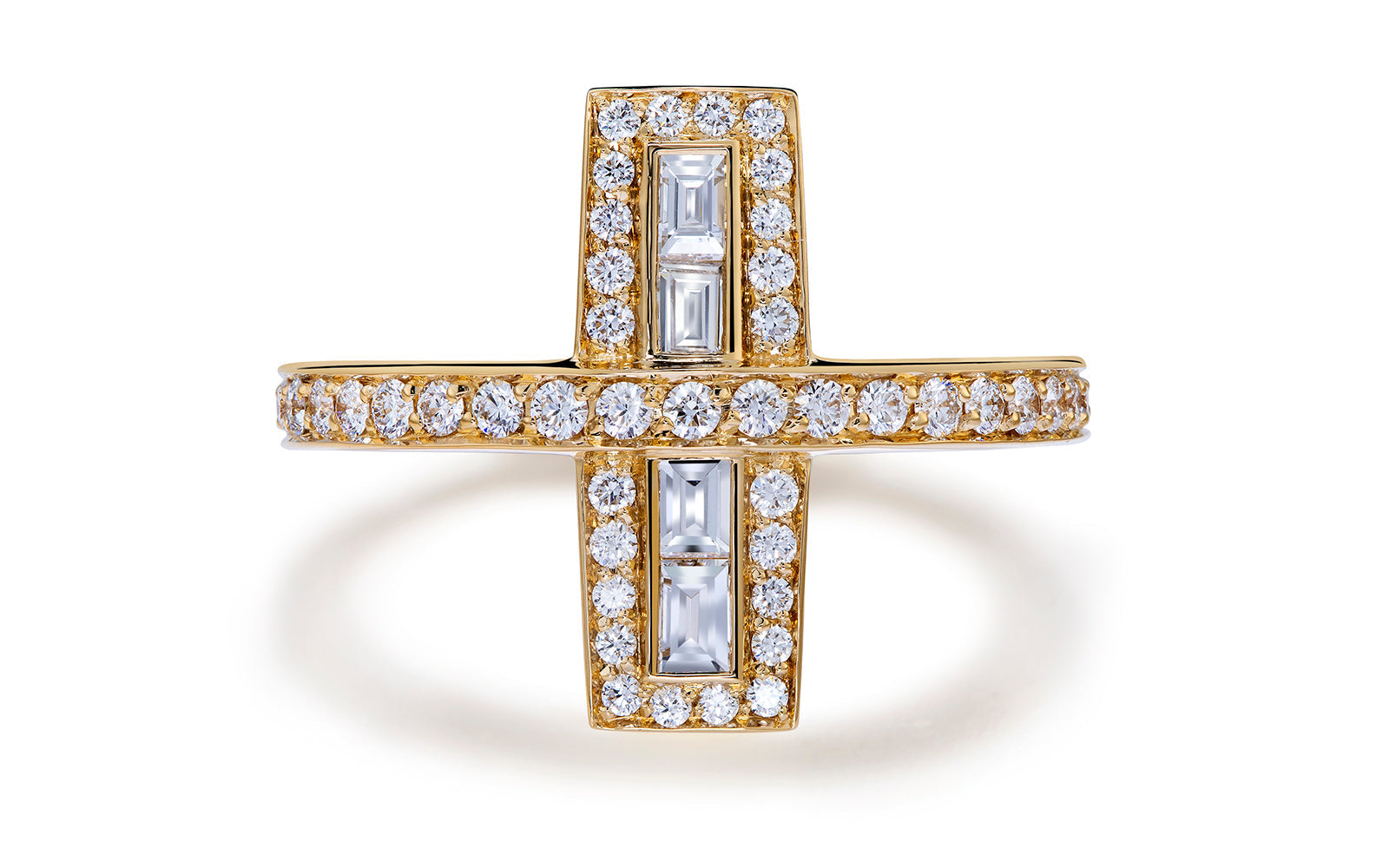 0.88ct D Flawless Diamanten Ring eingefasst in 18 Karat Gelbgold