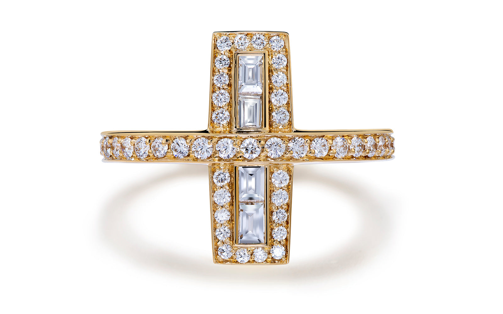 0.88ct D Flawless Diamanten Ring eingefasst in 18 Karat Gelbgold