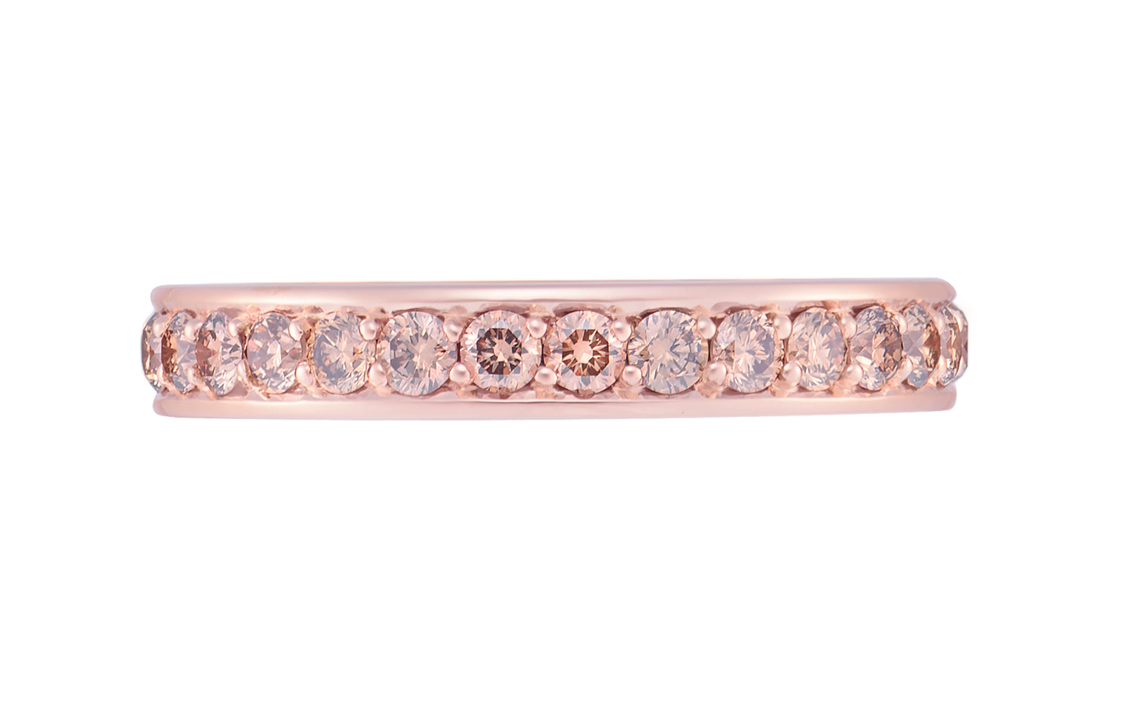 1.02ct lupenreine pinke Champagner Diamanten Ring eingefasst in 18 Karat Rosegold