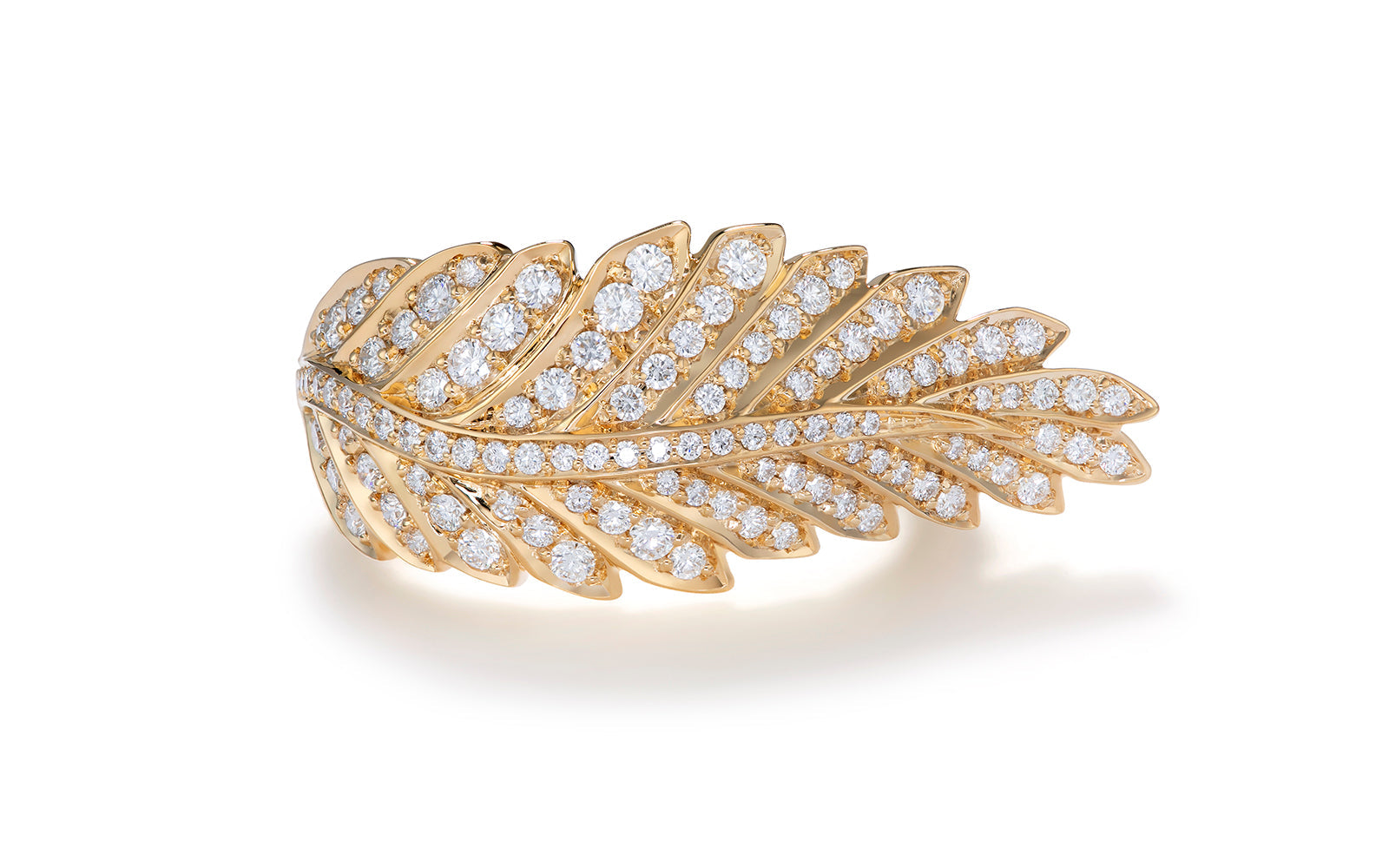 Feather 0.72ct D Flawless Diamanten Ring eingefasst in 18 Karat Gelbgold