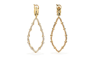 0.64ct D Flawless Diamanten Ohrringe, eingefasst in 18 Karat Gelbgold