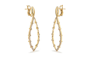 0.64ct D Flawless Diamanten Ohrringe, eingefasst in 18 Karat Gelbgold