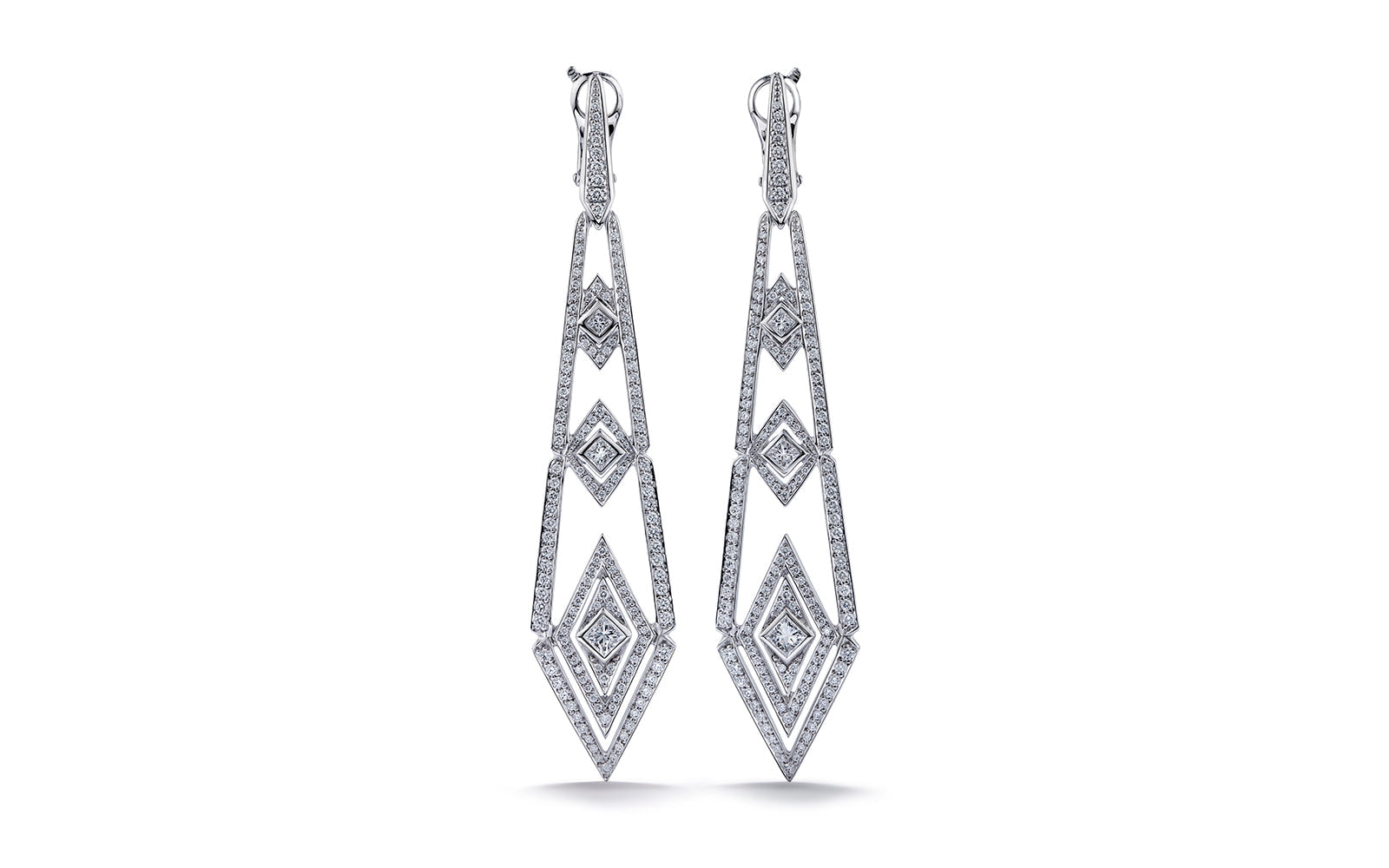 1.72ct D Flawless Diamanten Ohrringe eingefasst in 18 Karat Weissgold