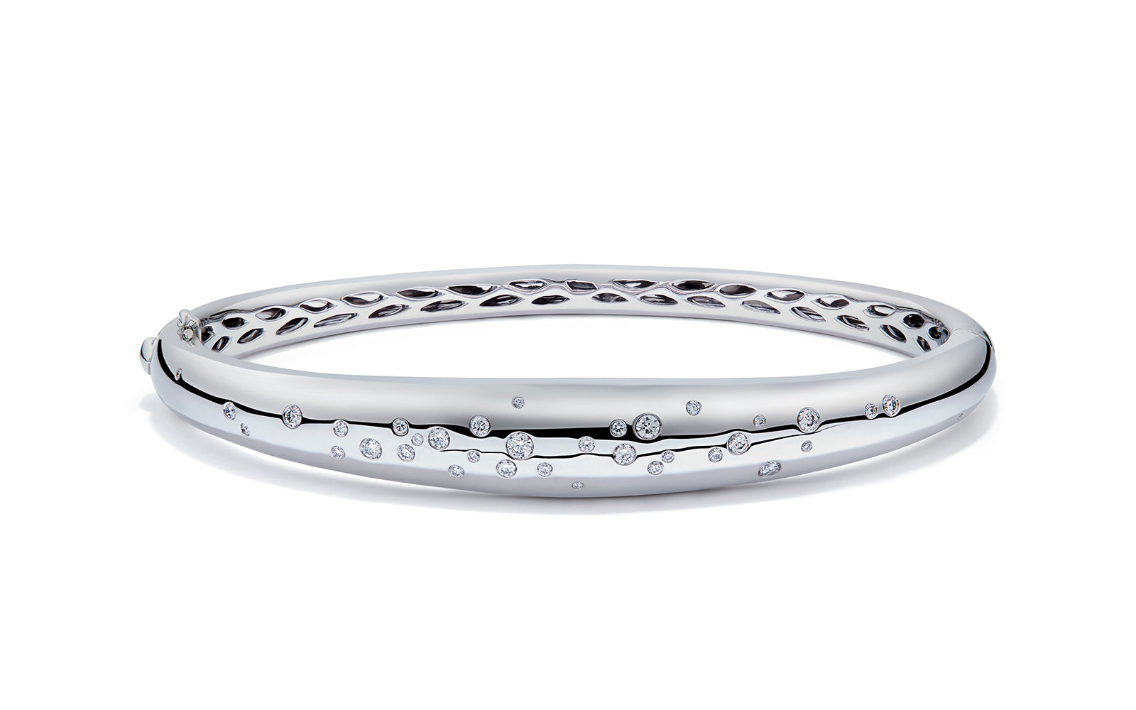 0.41ct D Flawless Diamanten Armreif eingefasst in 18 Karat Weissgold