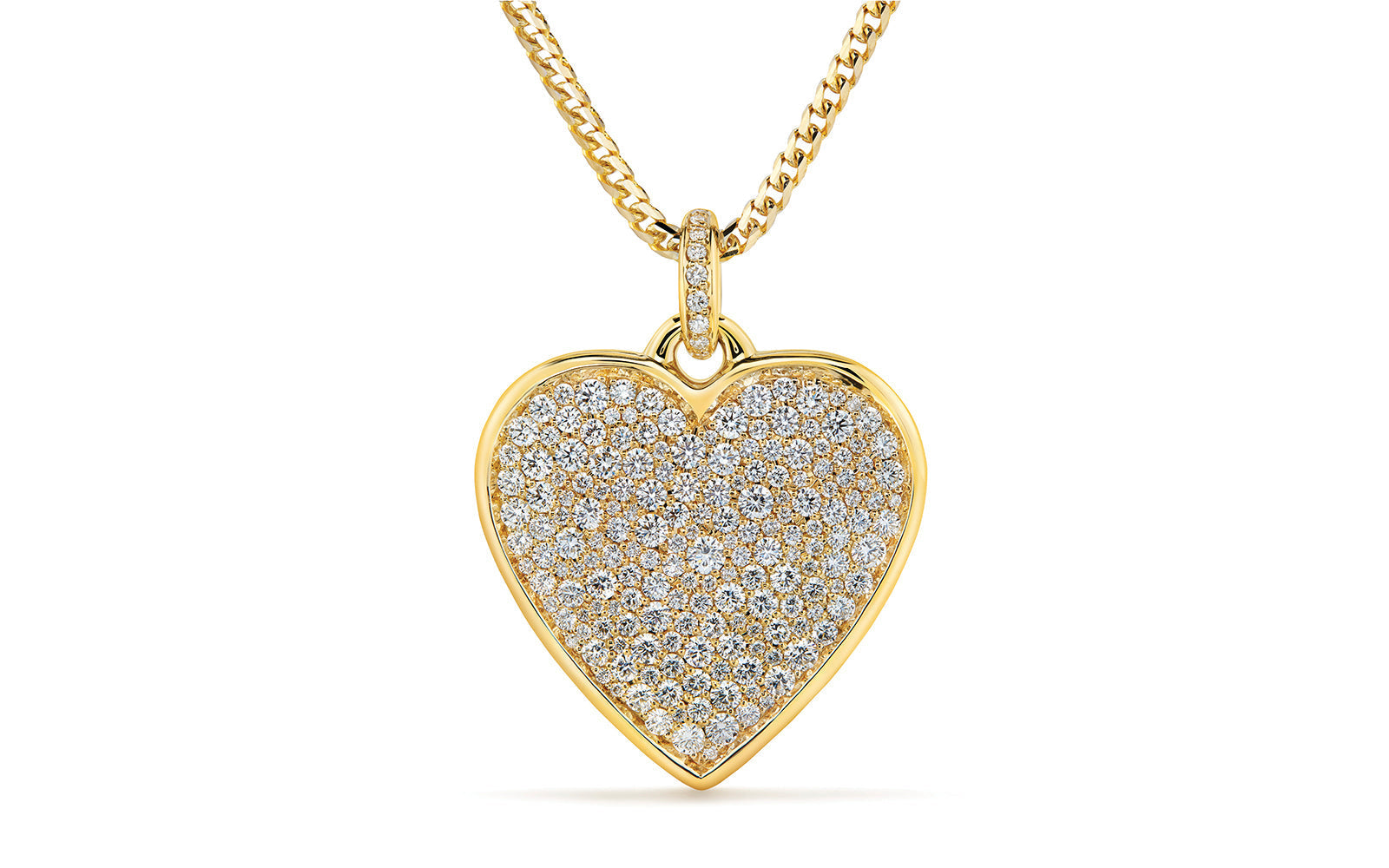 3.01ct D Flawless Diamanten Halskette eingefasst in 18 Karat Gelbgold