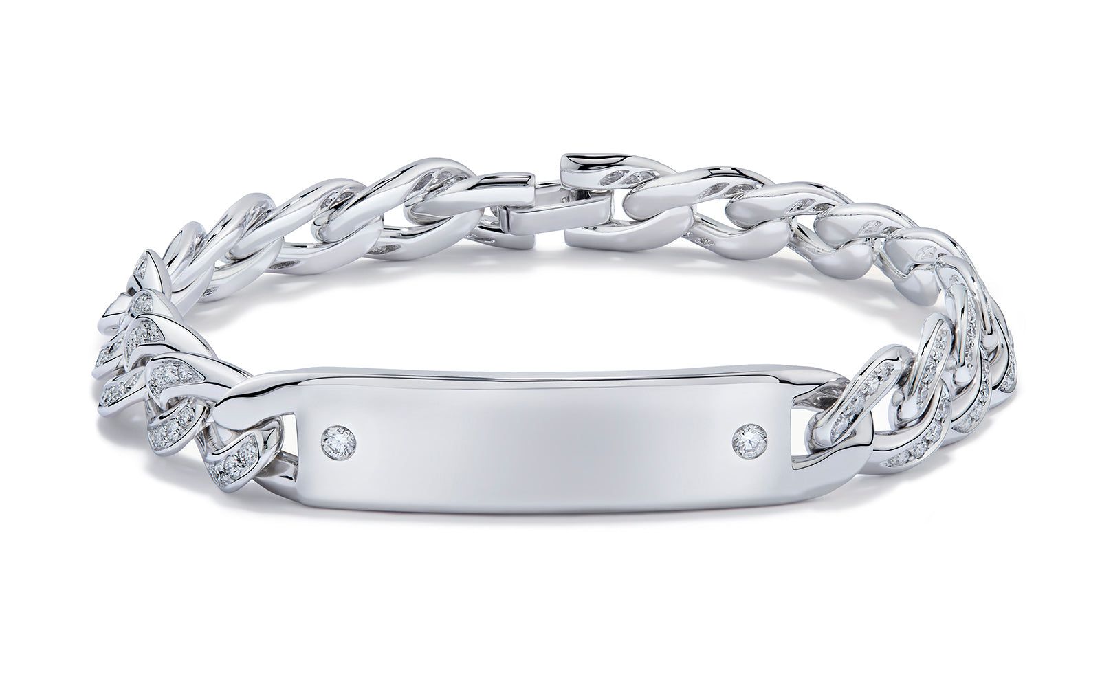 Kat Florence D Flawless Diamanten Armband, eingefasst in 18 Karat Weissgold (Kostenlose individuelle Gravuren verfügbar)