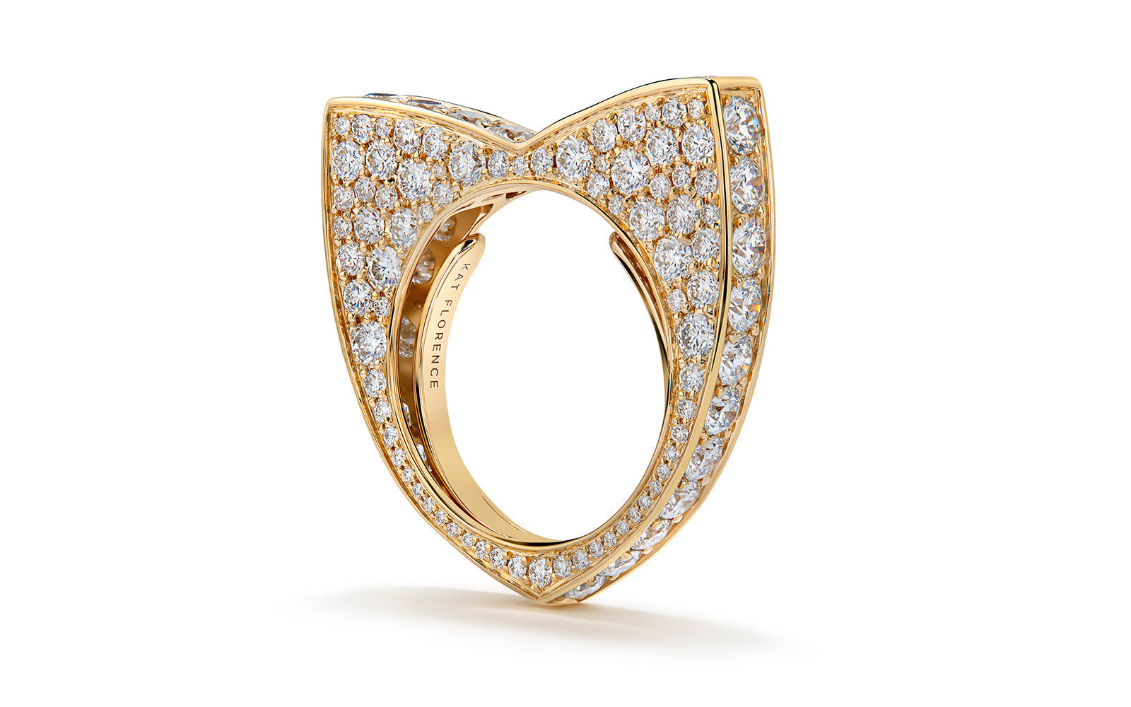 5ct D Flawless Diamanten Ring, eingefasst in 18 Karat Gelbgold