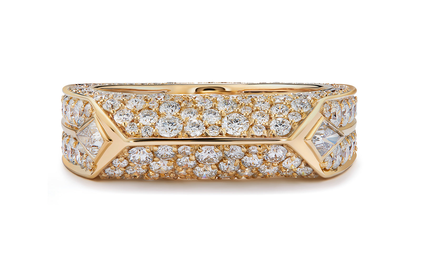 Kat Florence D Flawless Diamanten Ring eingefasst in 18 Karat Gelbgold