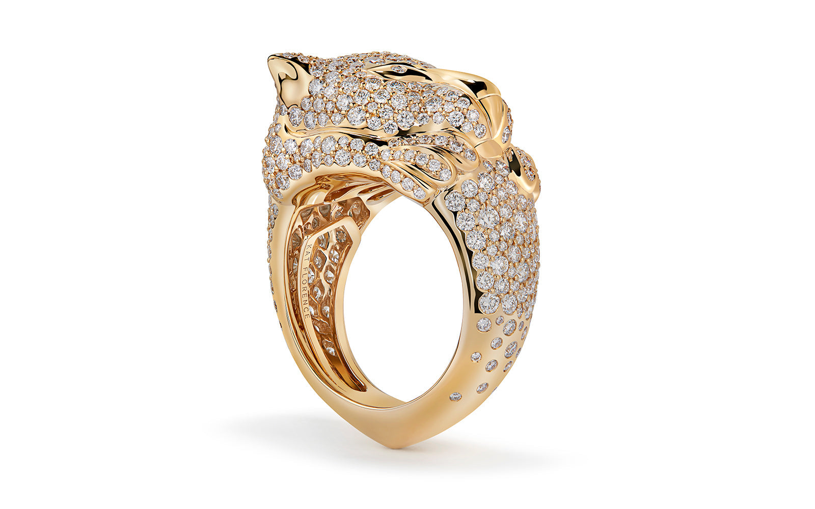 4.03ct Bravery D Flawless Diamanten Ring eingefasst in 18 Karat Gelbgold