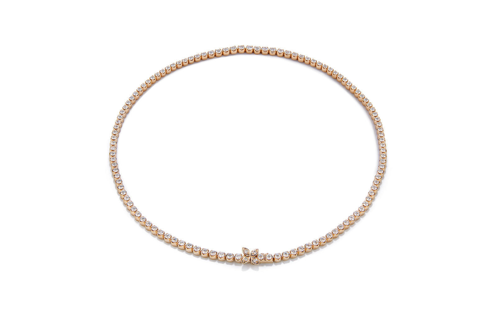 7.52ct D Flawless Diamanten Halskette, eingefasst in 18 Karat Gelbgold