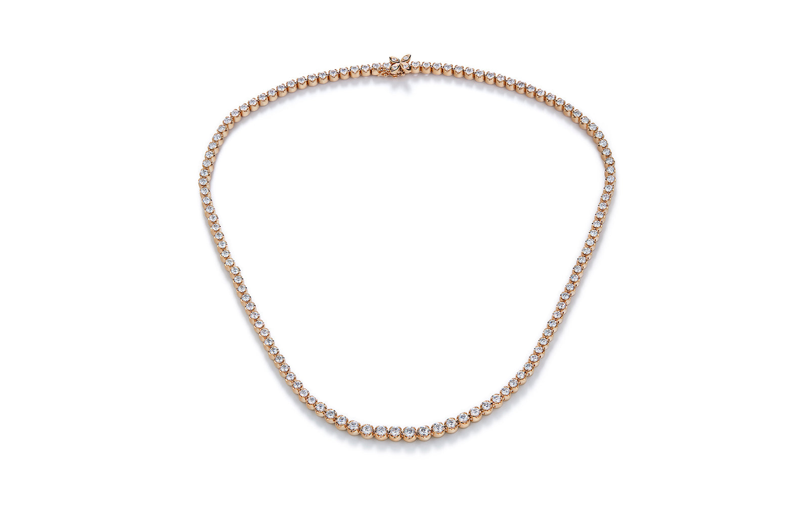 7.52ct D Flawless Diamanten Halskette, eingefasst in 18 Karat Gelbgold