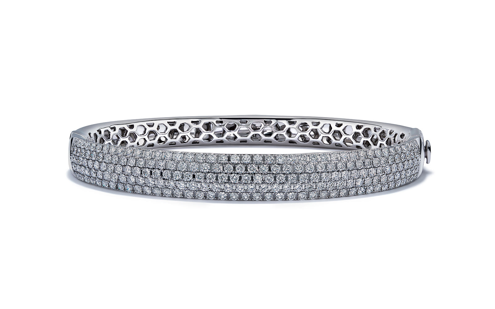 Moon Beam 3.13ct D Flawless Diamanten Armreif eingefasst in 18 Karat Weissgold