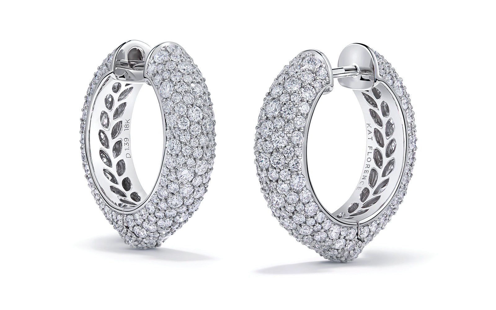 2.78ct D Flawless Diamanten Ohrringe eingefasst in 18 Karat Weissgold