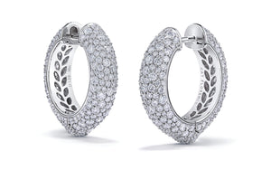 2.78ct D Flawless Diamanten Ohrringe eingefasst in 18 Karat Weissgold