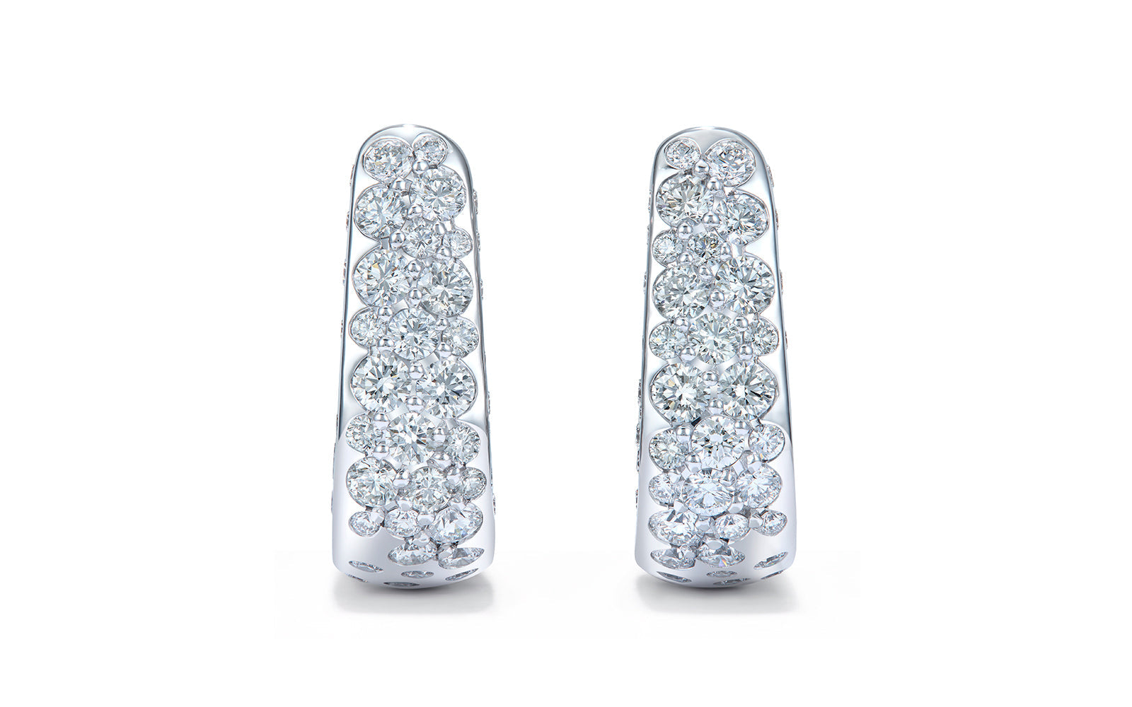 1.50ct D Flawless Diamanten Ohrringe eingefasst in 18 Karat Weissgold