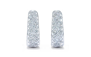 1.50ct D Flawless Diamanten Ohrringe eingefasst in 18 Karat Weissgold