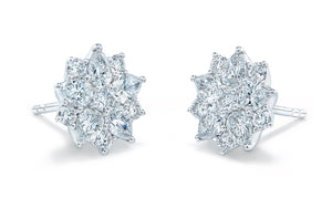 1.92ct D Flawless Diamanten Ohrringe eingefasst in 18 Karat Weissgold