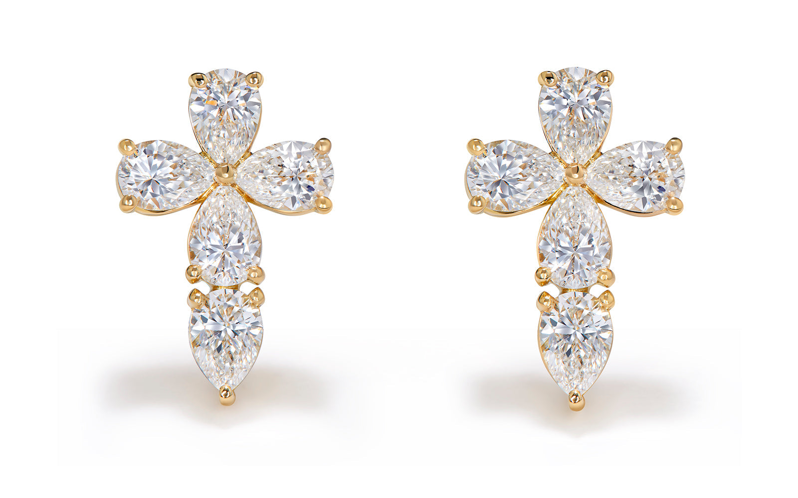 Vatican 0.76ct D Flawless Diamanten Ohrringe eingefasst in 18 Karat Gelbgold