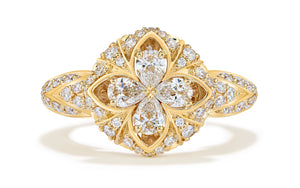 1.13ct D Flawless Diamanten Ring eingefasst in 18 Karat Gelbgold