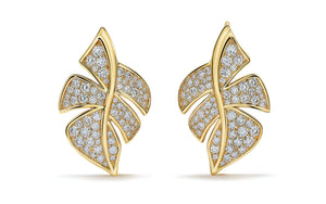 1.64ct D Flawless Diamanten Ohrringe eingefasst in 18 Karat Gelbgold