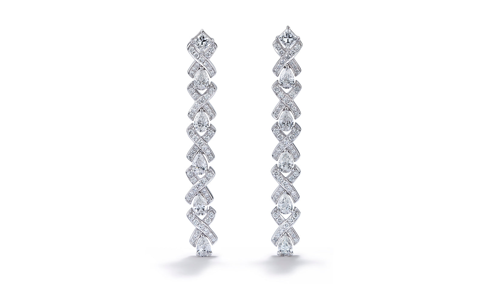 2.50ct D Flawless Diamanten Ohrringe eingefasst in 18 Karat Weissgold