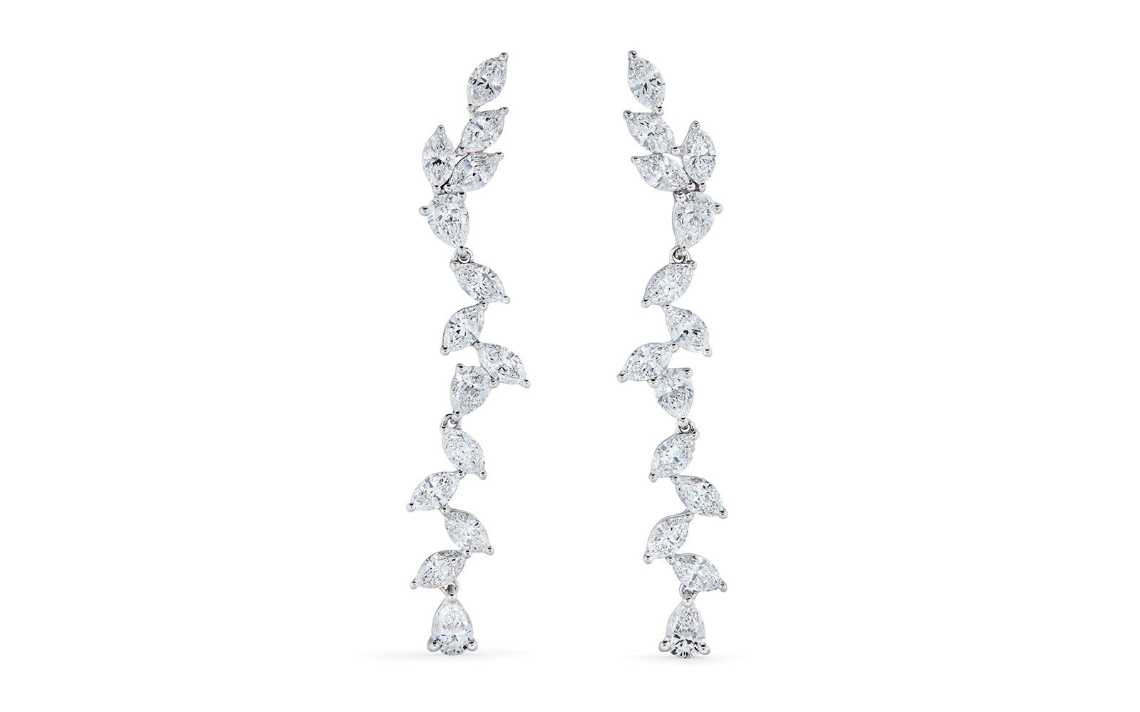 3.12ct D Flawless Diamanten Ohrringe eingefasst in 18 Karat Weissgold