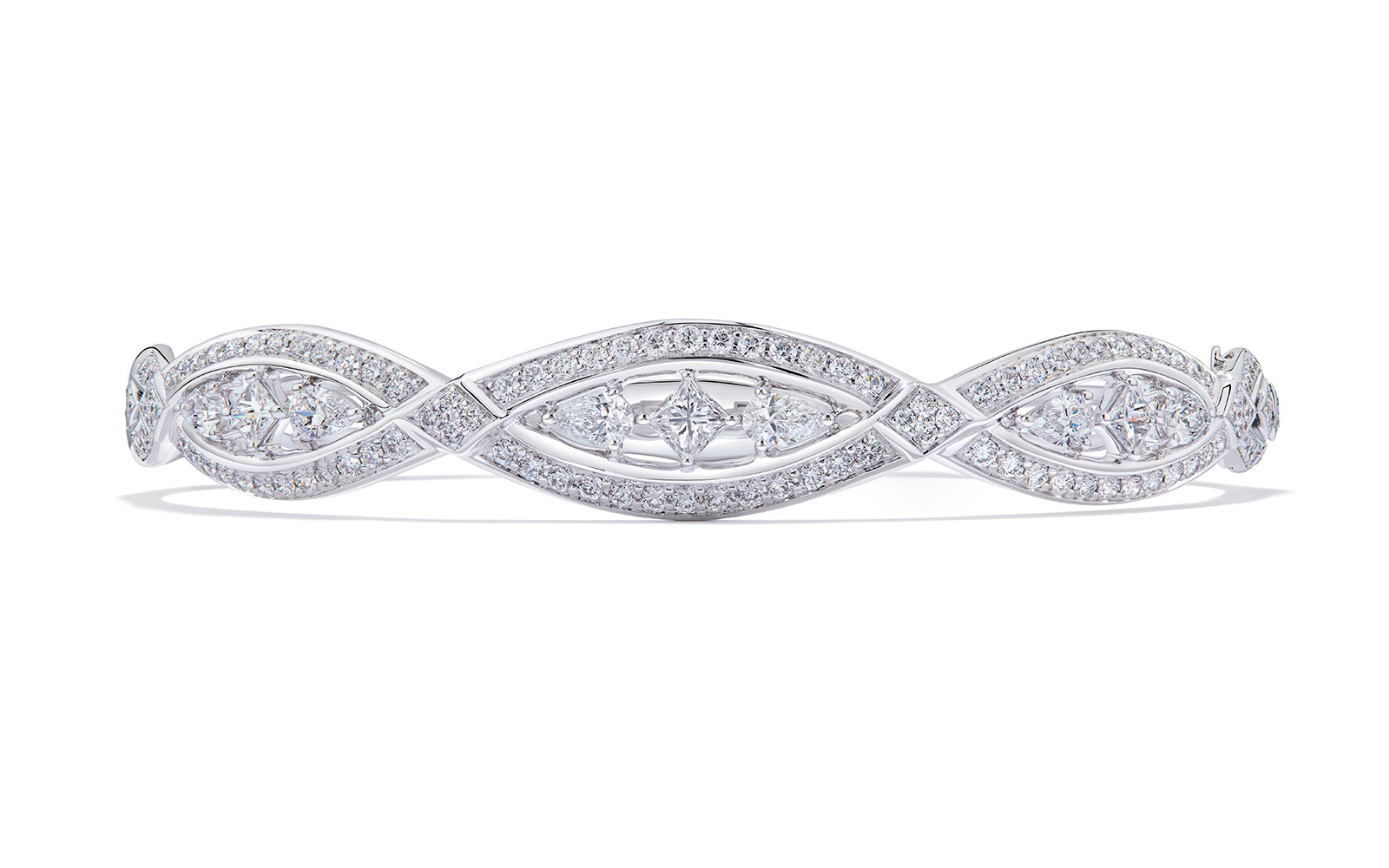 3.77ct D Flawless Diamanten Armreif eingefasst in 18 Karat Weissgold