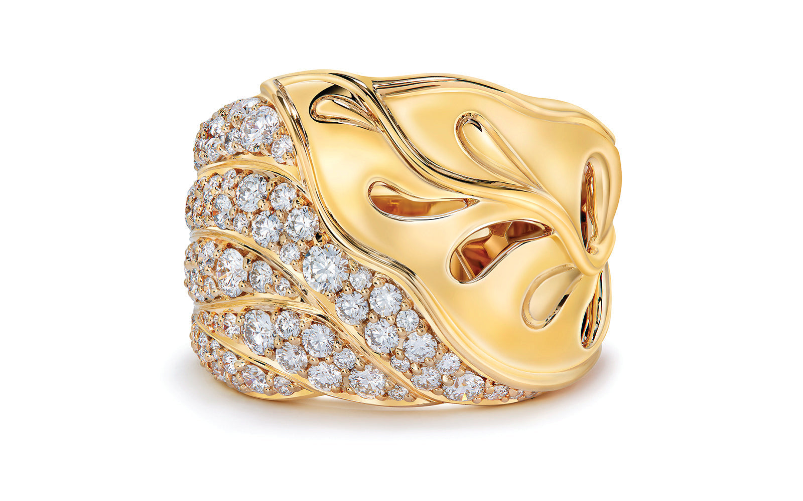 2.11ct D Flawless Diamanten Ring eingefasst in 18 Karat Gelbgold