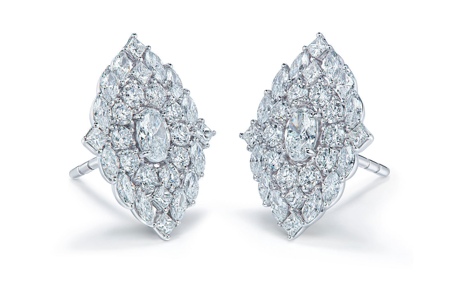 1.82ct D Flawless Diamanten Ohrringe eingefasst in 18 Karat Weissgold