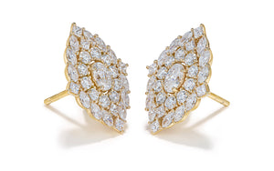 1.82ct D Flawless Diamanten Ohrringe eingefasst in 18 Karat Gelbgold