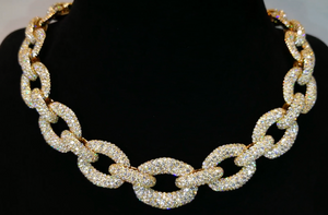 30.74ct D Flawless Diamanten Halskette eingefasst in 18 Karat Gelbgold