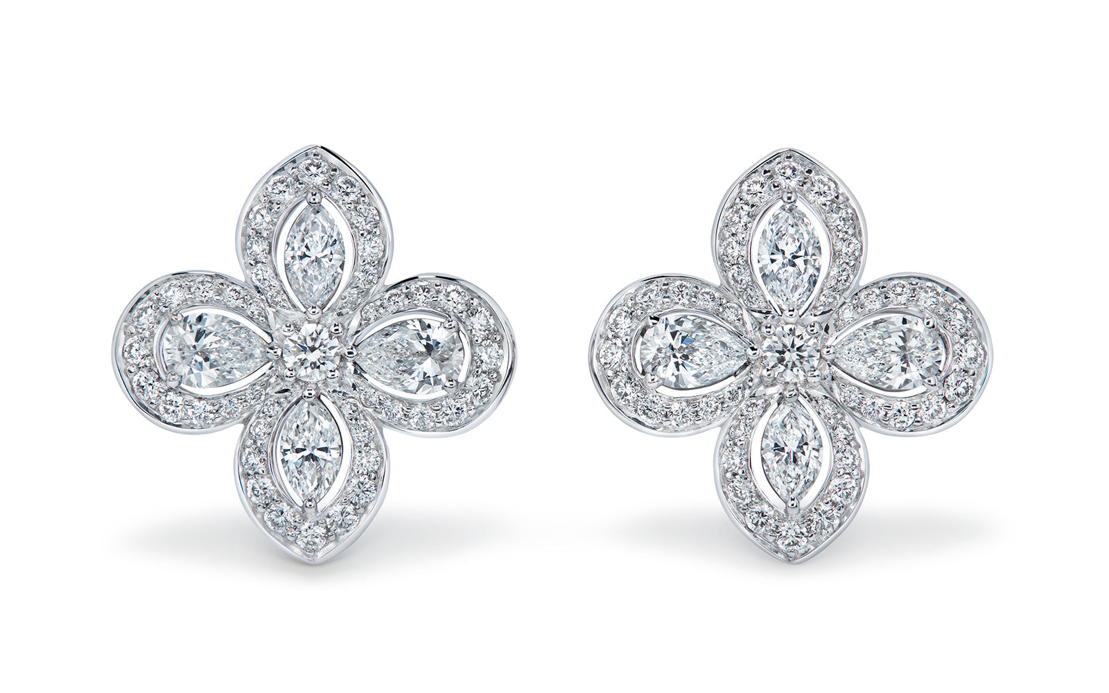 1.64ct D Flawless Diamanten Ohrringe eingefasst in 18 Karat Weissgold