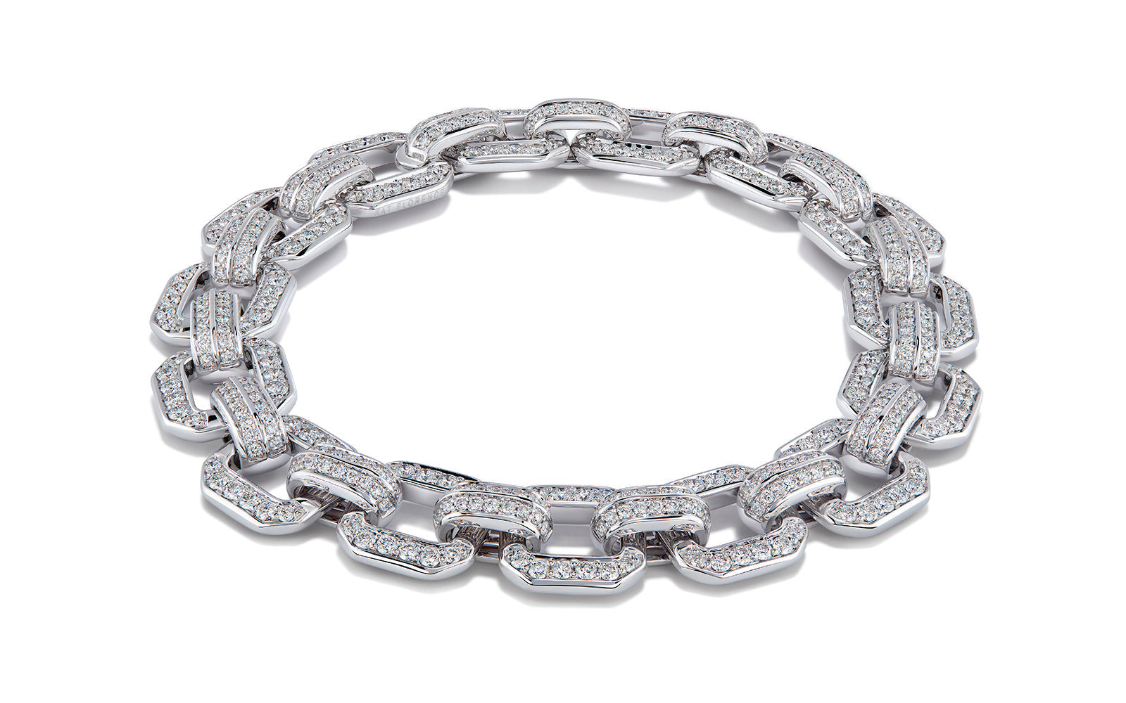 3.28ct D Flawless Diamanten Armband eingefasst in 18 Karat Weissgold