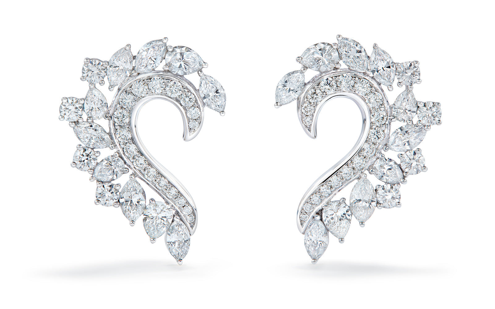 3.10ct D Flawless Diamanten Ohrringe eingefasst in 18 Karat Weissgold