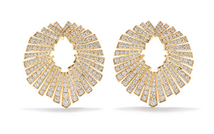 2.92ct D Flawless Diamanten Ohrringe eingefasst in 18 Karat Gelbgold